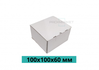 Самооборная коробка 100*100*60 мм. Белая