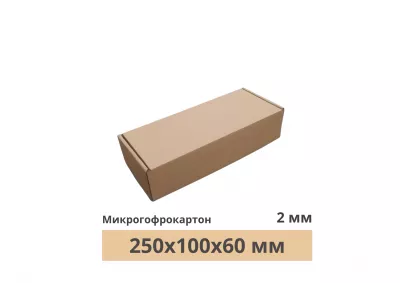 Самосборная коробка 250*100*60 мм. Бурая