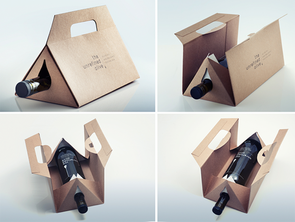 Треугольная подарочная упаковка для вина