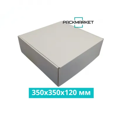 Самосборная коробка 350*350*120 мм. Белая