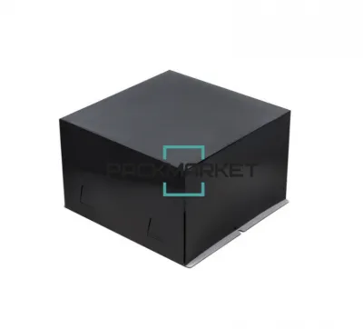 Коробка для торта 240х240х180 мм. Черная