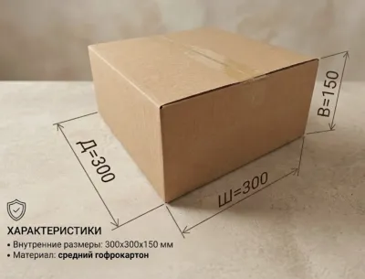 Картонная коробка 300*300*150 мм