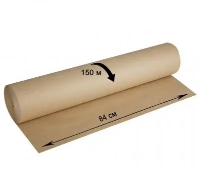 Крафт-бумага 840мм*150м, 78 г/м2 (в рулоне)