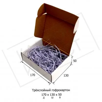 Самосборный короб 170*130*50 мм Белый