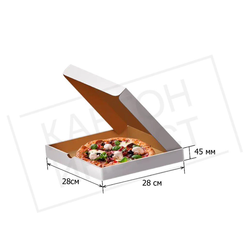 Коробка под пиццу 28 см (Белая)