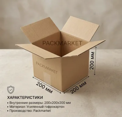 Четырехклапанная коробка 200*200*200 мм