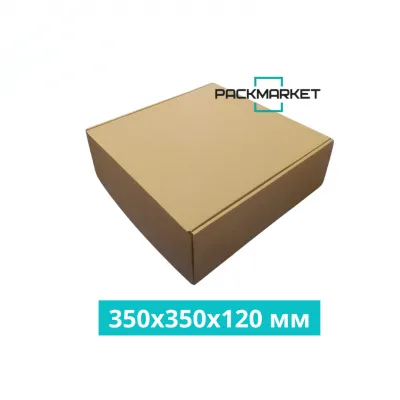 Самосборная коробка 350*350*120 мм. Бурая