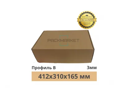 Картонная коробка 412*310*165 мм. Бурая