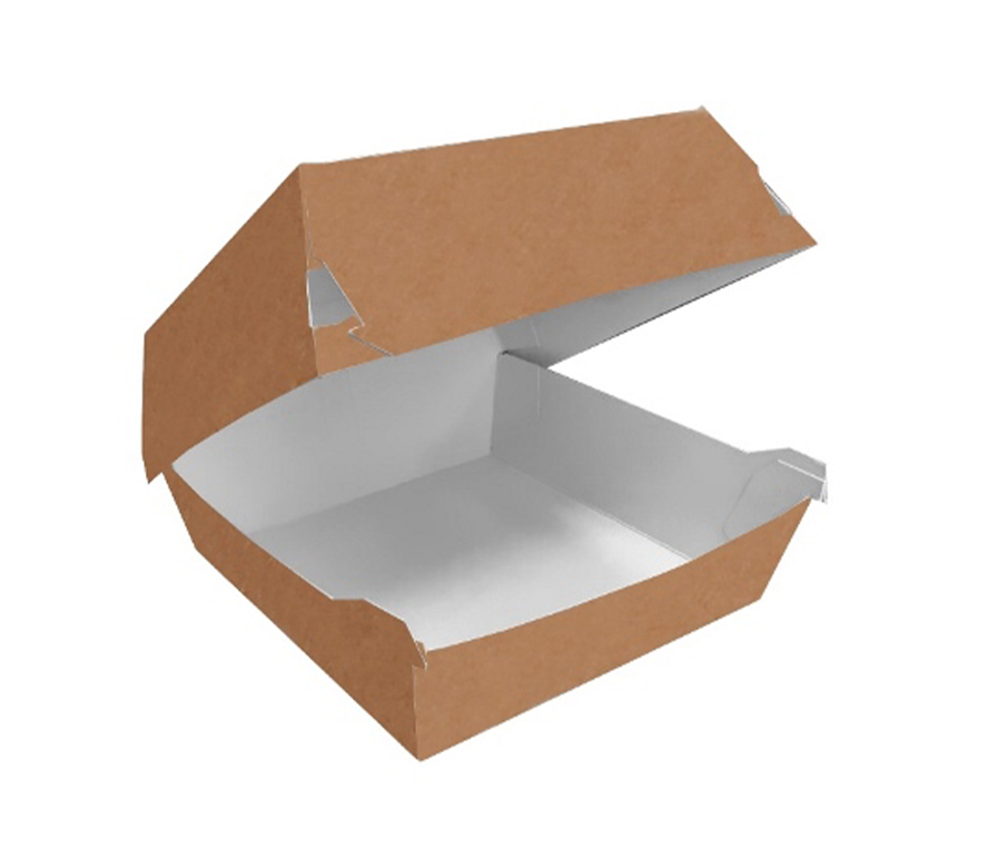 Упаковка картонная для гамбургеров и чизбургеров из крафт картона