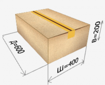 Картонная коробка 600х400х200 мм  Т23