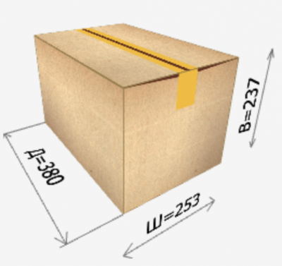 Картонная коробка 380х253х237 мм 