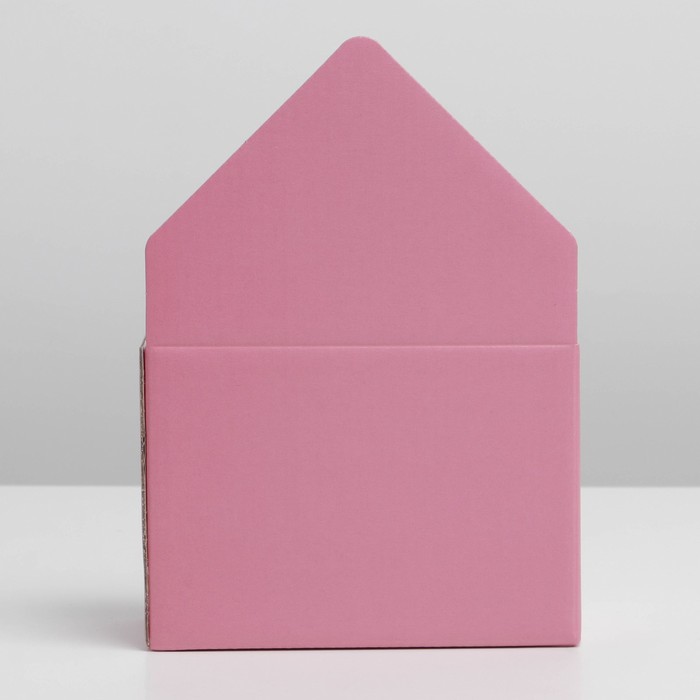 Коробка-письмо «Розовая», 14 × 20 × 6,5 см