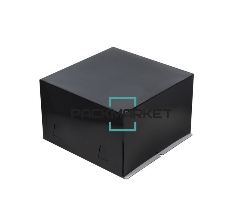Коробка для торта 240х240х180 мм. Черная