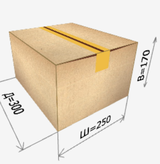 Картонная коробка 300х250х170 мм