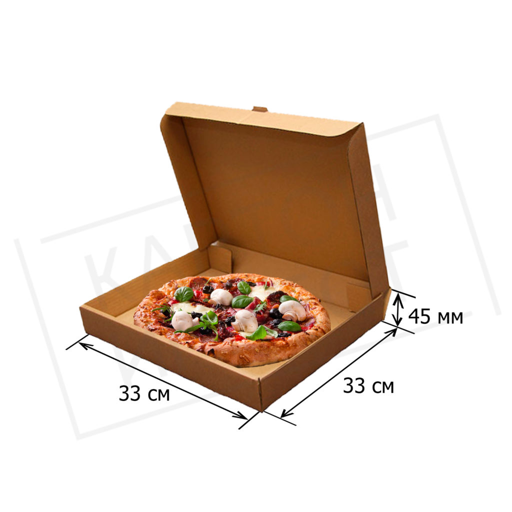 Коробка под пиццу 33 см (Бурая)