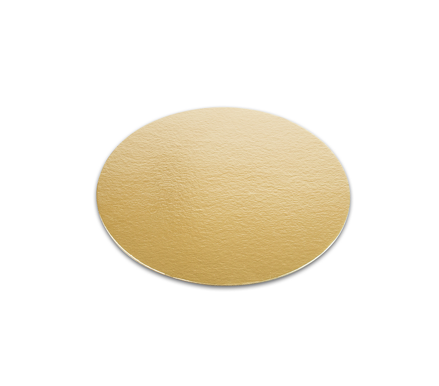 Подложка для торта круглая диаметр 260 мм толщ. 3,2 мм золото