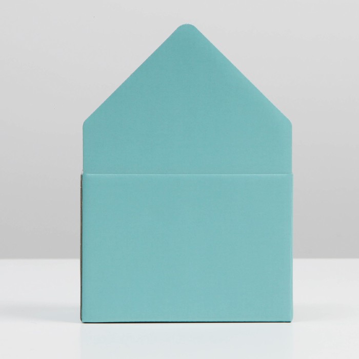 Коробка-письмо, цвет «Тиффани», 14 × 20 × 6,5 см
