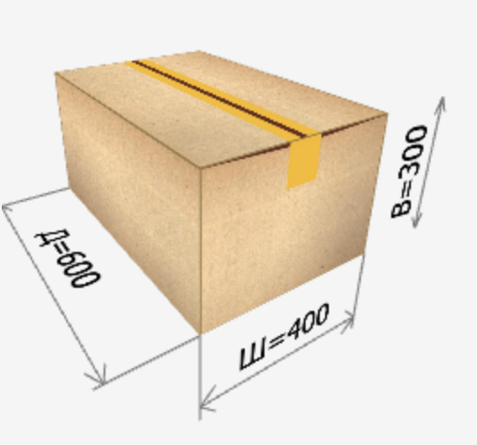 Картонная коробка 600х400х300 мм 