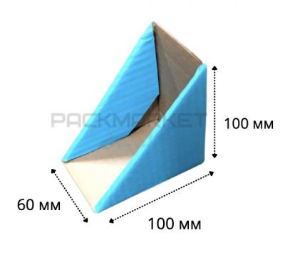 Уголок защитный картонный 100х60х100мм, Голубой 