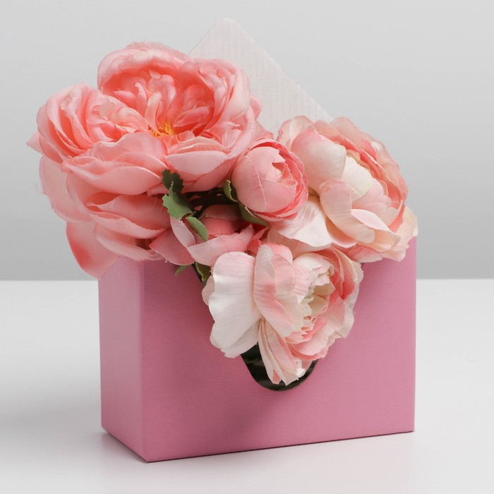 Коробка-письмо «Розовая», 14 × 20 × 6,5 см
