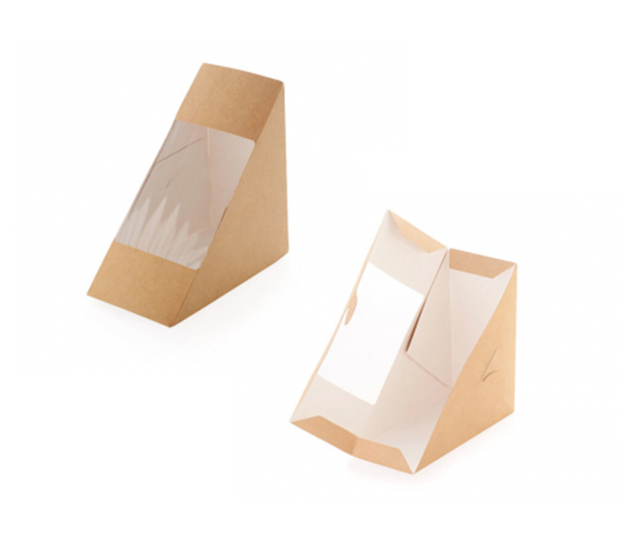 Картонная коробка для сэндвича 130X130X70мм