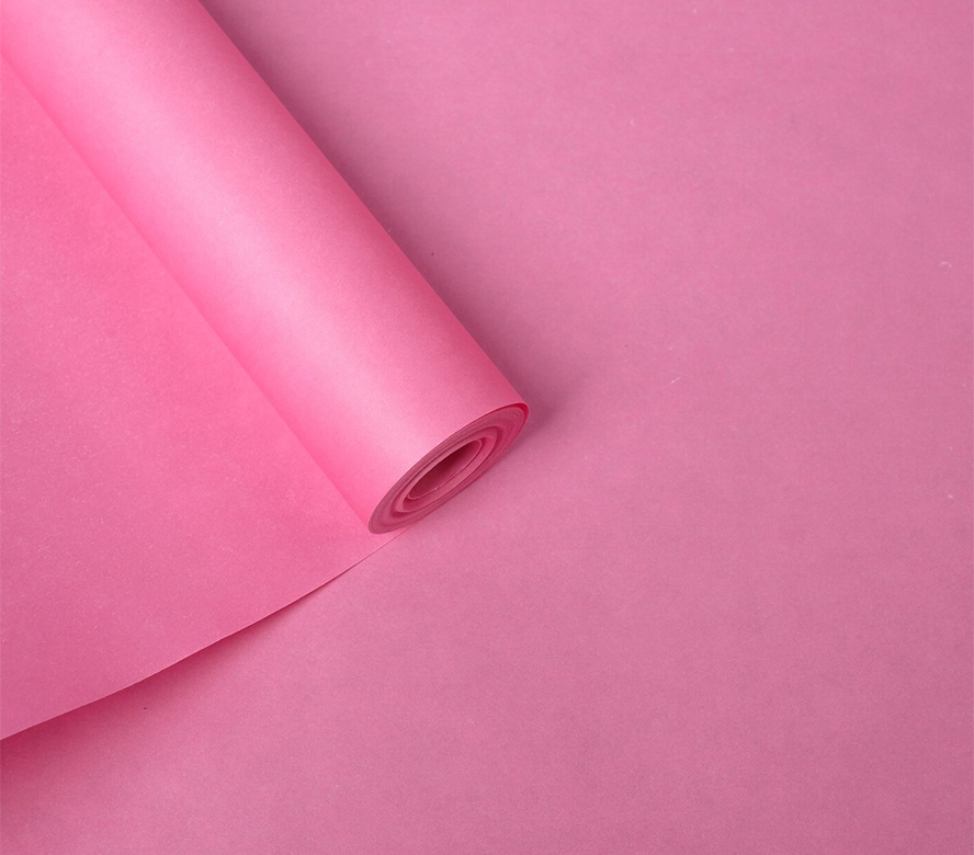 Бумага крафтовая двусторонняя, цвет нежно-розовый, 0,5 х 10 м, 70 гр/м2