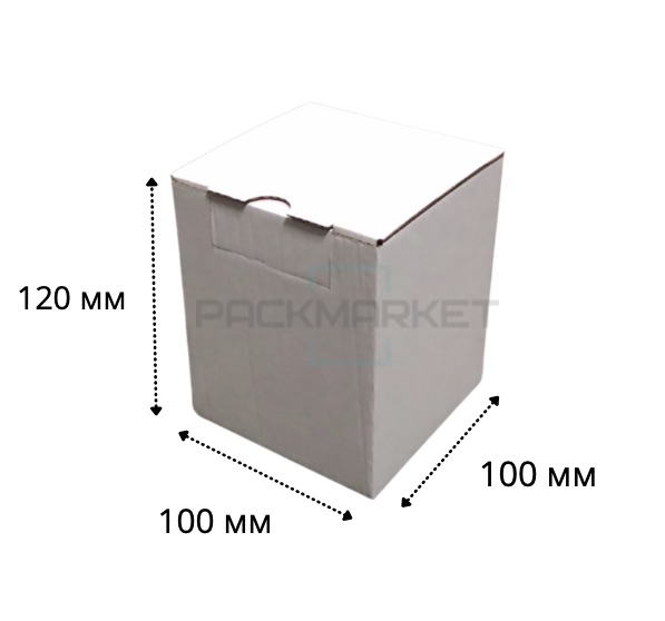 Маленькая коробка 100х100х120 мм Белая 