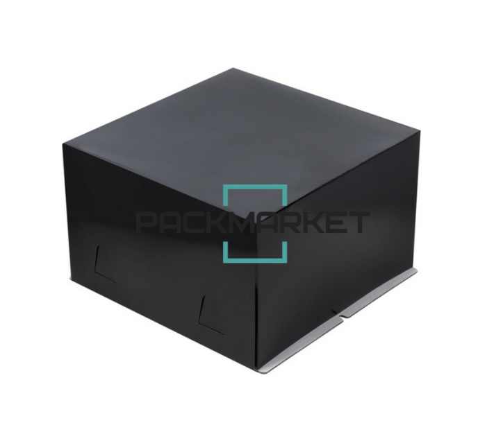 Коробка для торта 260х260х180 мм. Черная