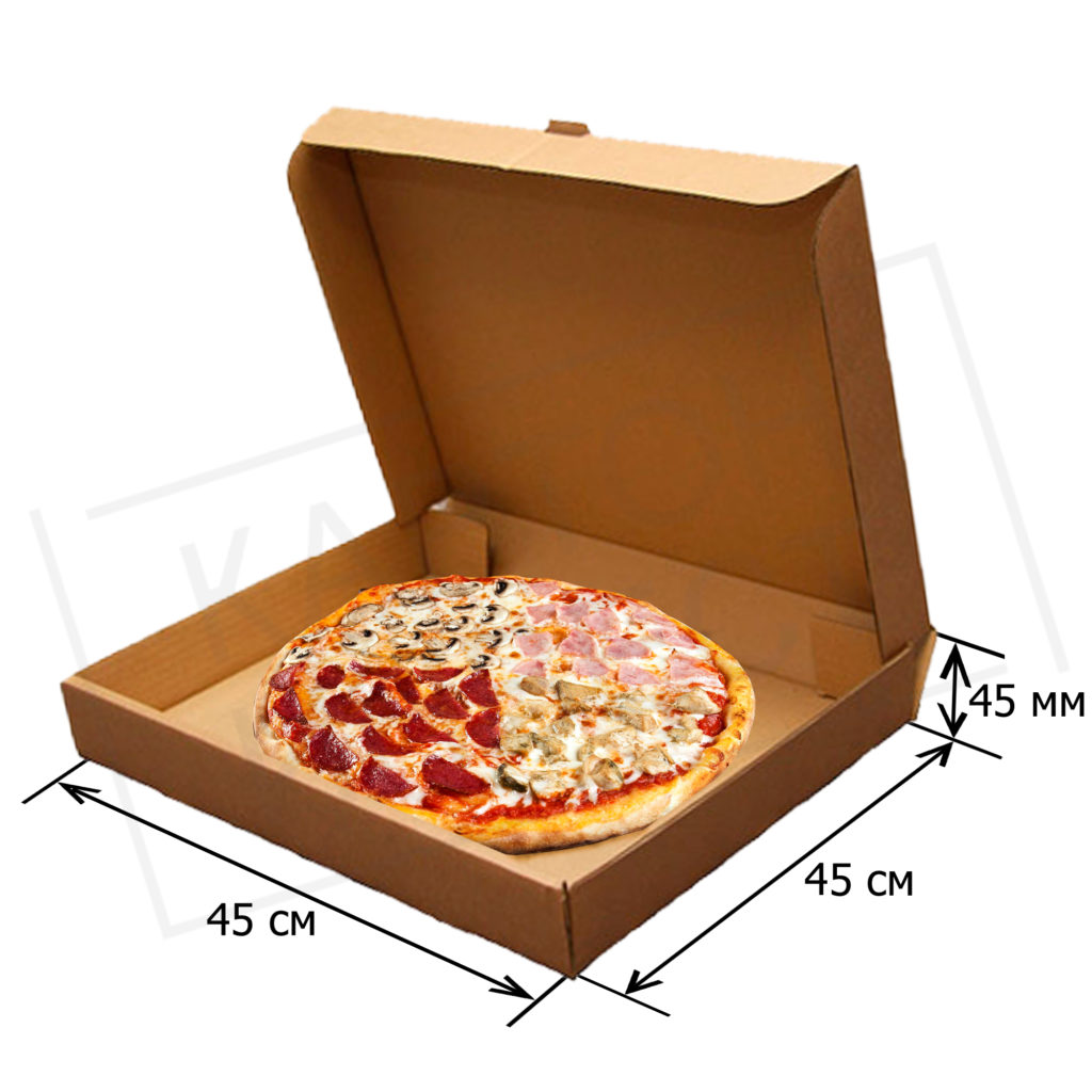 Коробка под пиццу 45 см (Бурая)