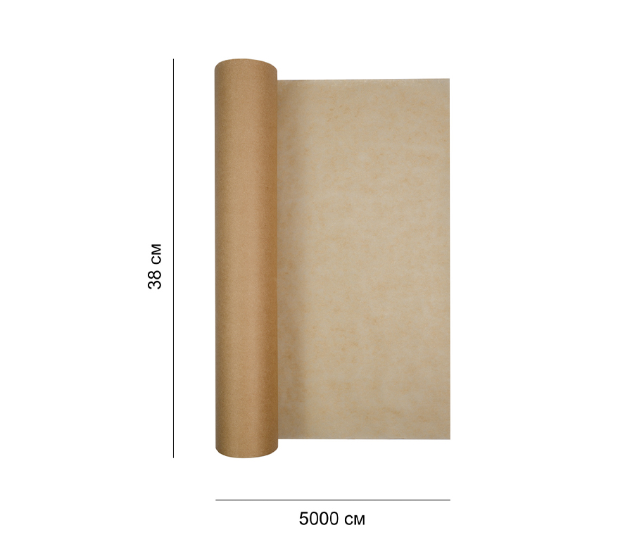 Пергамент для выпекания 380 мм длина 50 м крафт в рулоне