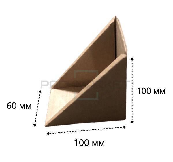 Уголок защитный картонный 100х60х100мм, Коричневый 
