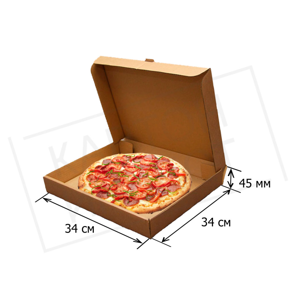 Коробка под пиццу 34 см (Бурая)