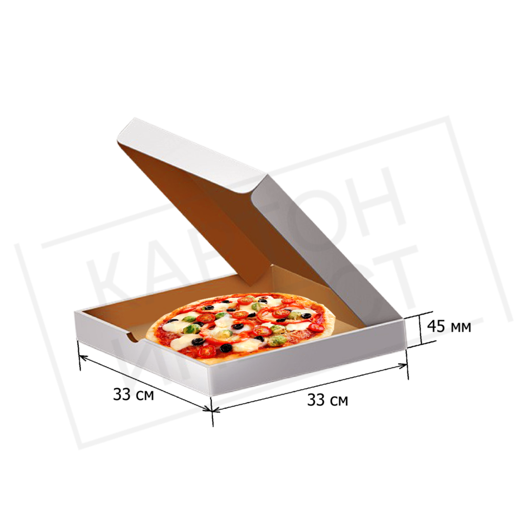 Коробка под пиццу 33 см (Белая)