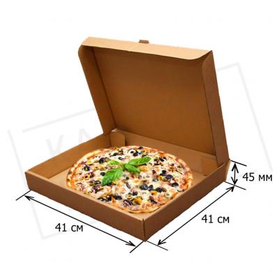 Коробка под пиццу 41 см (Бурая)