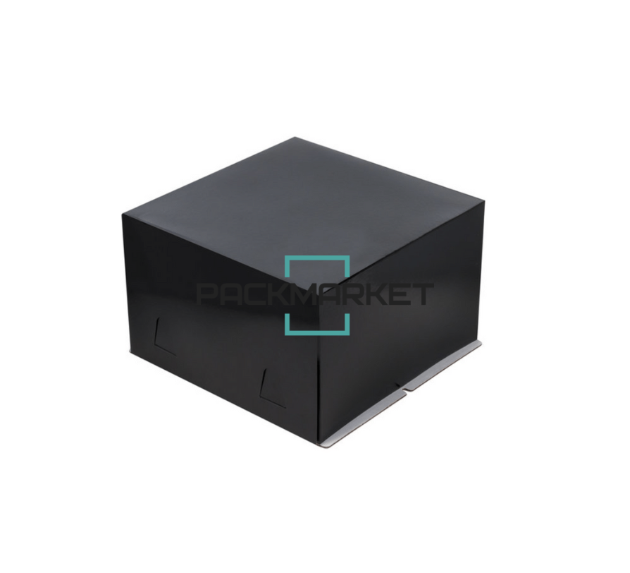 Коробка для торта 240х240х120 мм. Черная