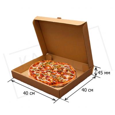 Коробка под пиццу 40 см (Бурая)