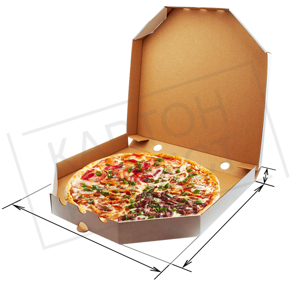 Коробка для пиццы 33  со скошенными углами