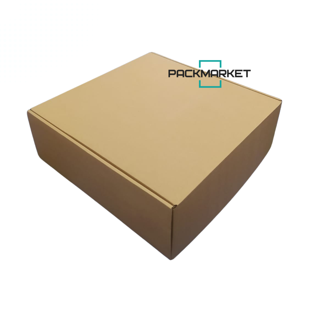 Самосборная коробка 350*350*120 мм. Бурая Самосборная коробка 350*350*120 мм. Бурая