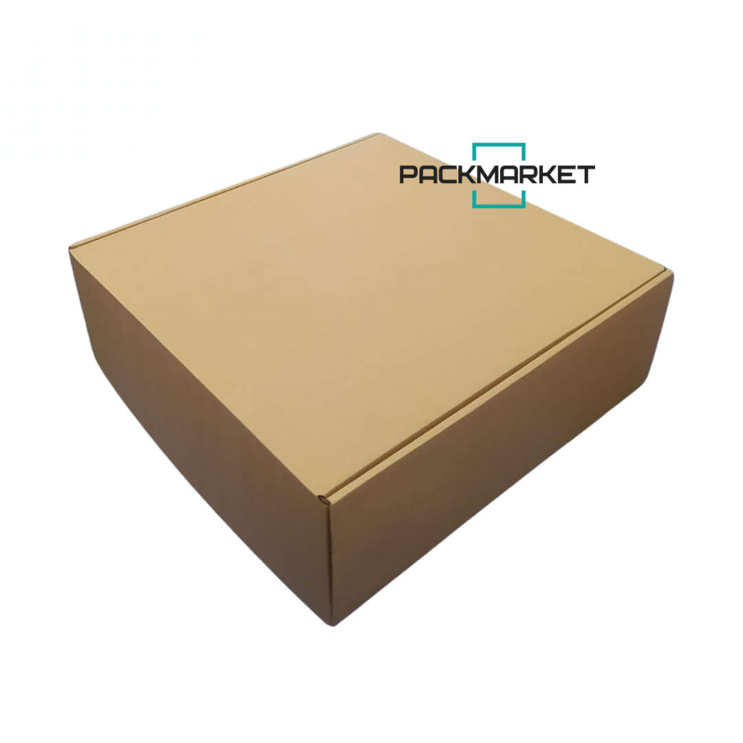 Самосборная коробка 350*350*120 мм. Бурая Самосборная коробка 350*350*120 мм. Бурая