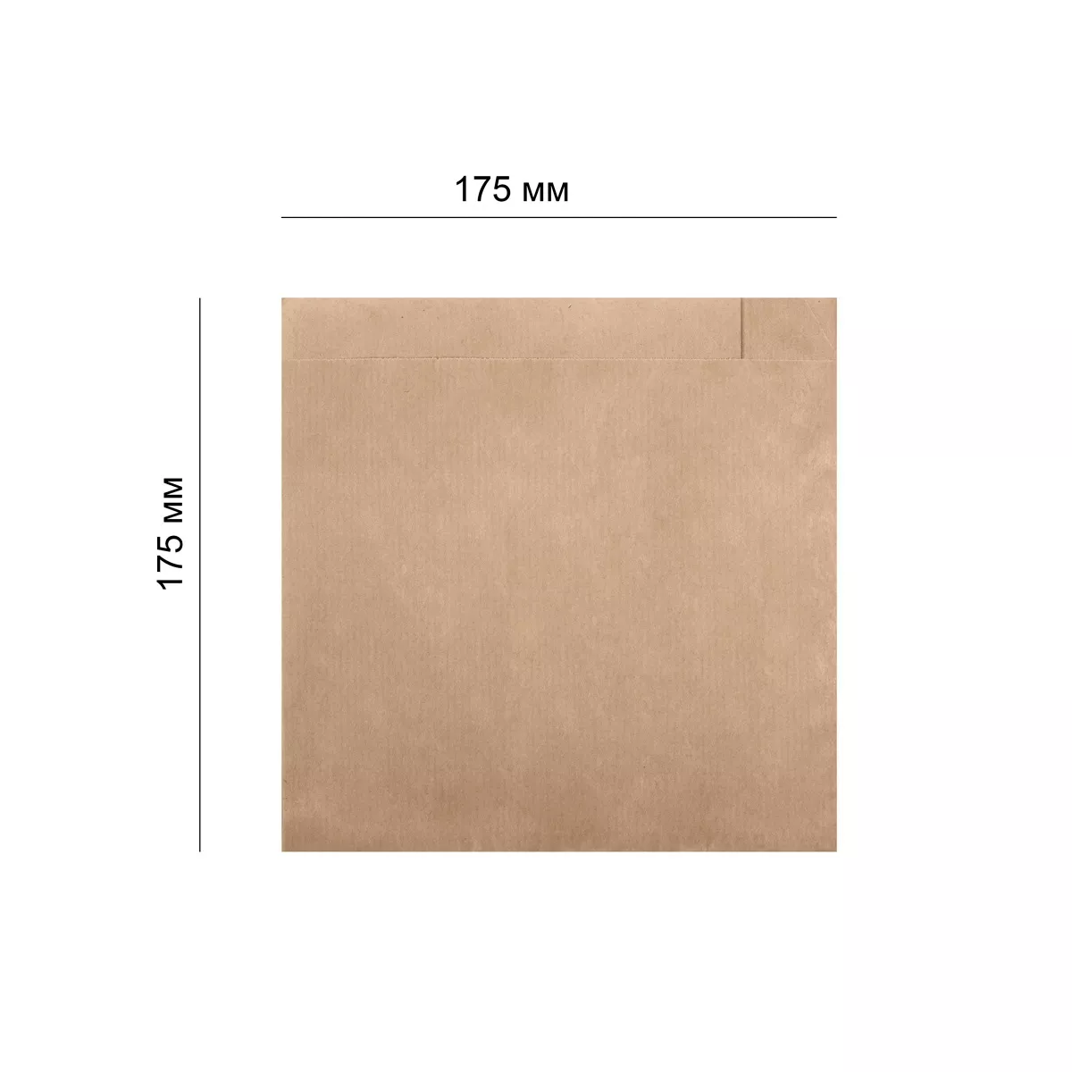 Бумажный крафт уголок плоский 175*175 мм 40 г/м2 бурый