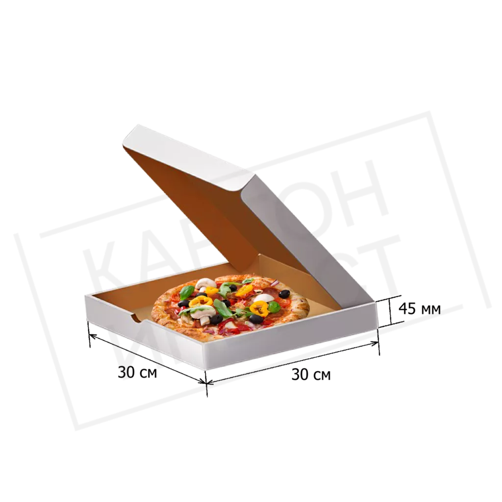 Коробка для пиццы 30 см (Белая)