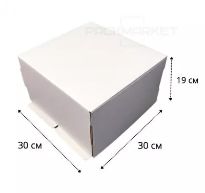 Коробка для торта 300х300х190 мм