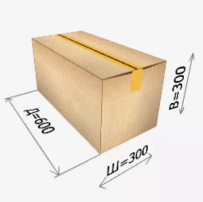 Картонная коробка 600х300х300 мм 