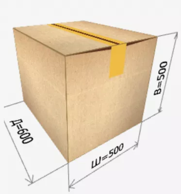 Картонная коробка 600х500х500 мм 