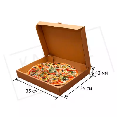 Коробка под пиццу 35 см (Бурая)