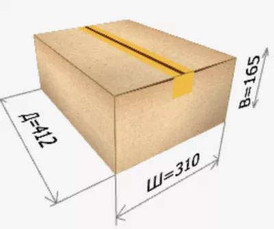 Картонная коробка 412х310х165 мм суперпрочная 