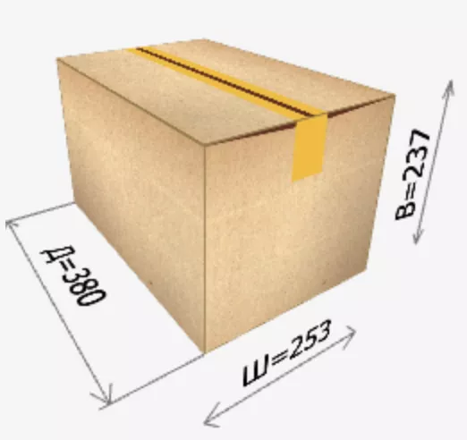 Картонная коробка 380*253*237 мм 
