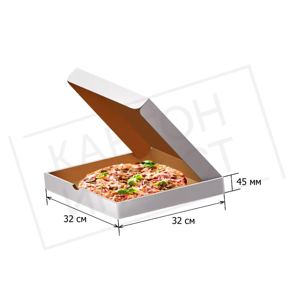 Коробка под пиццу 32 см (Белая)