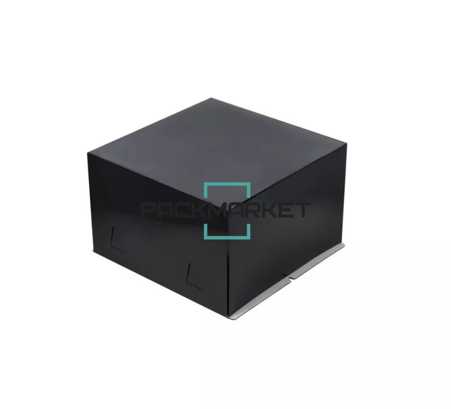 Коробка для торта 240х240х120 мм. Черная