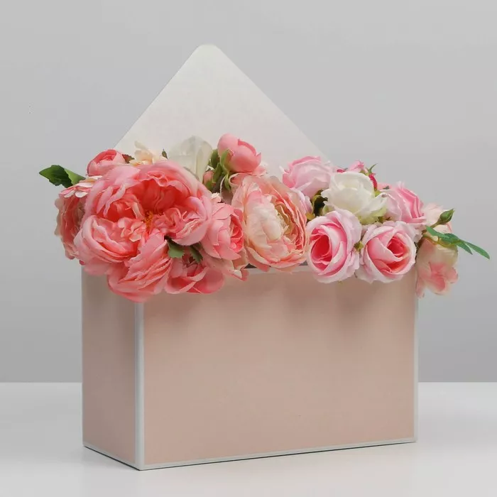 Коробка-письмо «Персиковая», 25 × 33 × 10 см